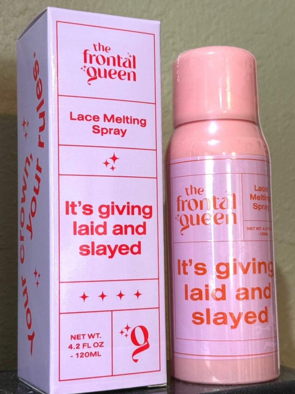 The Frontal Queen Lace Melting Spray for wigs, bond spray, 4.2oz 120ml